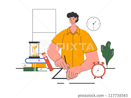 Examination Paper Vector Illustration with Online Exam, Form, Papers Answers, Survey or Internet Quiz in Flat Style Cartoon Background Examination Paper Vector Illustration with Online Exam, Form, Papers Answers, Survey or Internet Quiz in Flat Style Cartoon Background 117738565