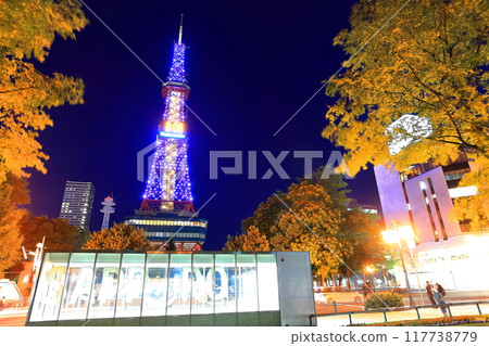 [Hokkaido] Night view of Sapporo TV Tower (Sapporo Odori Park) 117738779