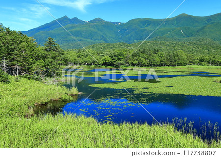 [Hokkaido] Shiretoko Mountains and Shiretoko Five Lakes under clear skies 117738807