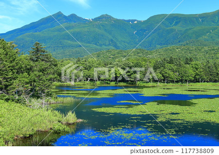 [Hokkaido] Shiretoko Mountains and Shiretoko Five Lakes under clear skies 117738809