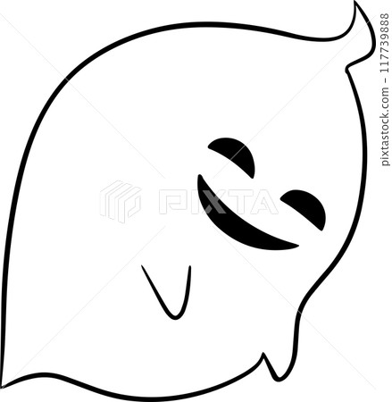 The Ghost drawing image cartoon style for halloween or party concept. 117739888