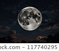 月亮在夜空中閃耀 117740295