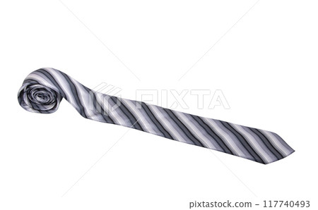 Colorful striped gentlemans tie isolated on the white Colorful striped gentlemans tie isolated on the white 117740493