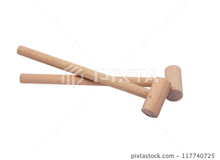 wooden drums drumsticks isolated on the white wooden drums drumsticks isolated on the white 117740725