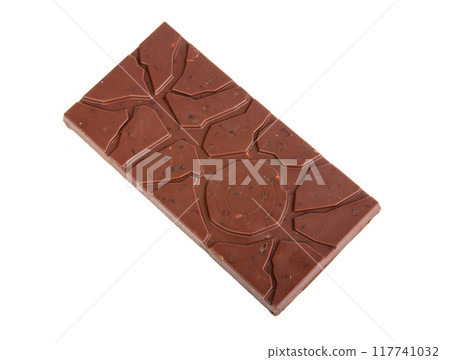 milk chocolate isolated on the white 117741032
