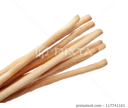 grissini - italian bread snack isolated on the white grissini - italian bread snack isolated on the white 117741101