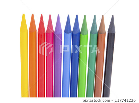multicolor pencils isolated on the white multicolor pencils isolated on the white 117741226