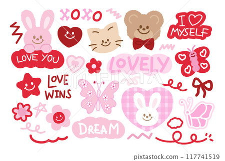 vector, valentine, character 117741519