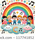 Rainbow and children 117741852