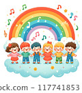Rainbow and children 117741853
