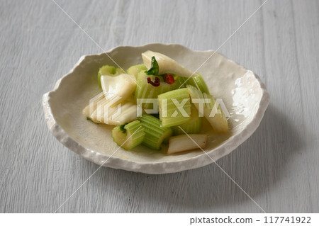 Shallow pickled celery Shallow pickled celery 117741922