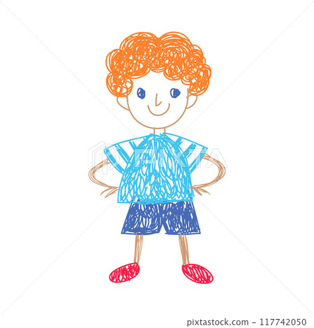 Boy as Kids Doodle Simple Hand Drawn Element Vector Illustration Boy as Kids Doodle Simple Hand Drawn Element Vector Illustration 117742050