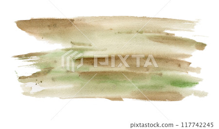 Scenery landscape ground, green meadow field moorland pasture prairie grass land. Single isolated element, hand drawn in watercolor for tourism, resort ads, hiking camping sites vacation, nature maps. Scenery landscape ground, green meadow field moorland pasture prairie grass land. Single isolated element, hand drawn in watercolor for tourism, resort ads, hiking camping sites vacation, nature maps. 117742245
