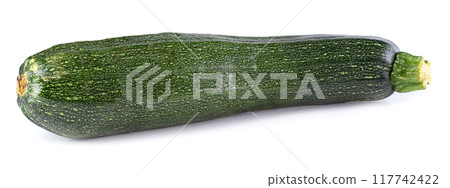 Fresh green zucchini isolated on a white backgrond Fresh green zucchini isolated on a white backgrond 117742422