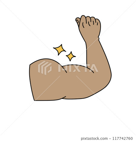 A cartoon arm with a star on it 117742760