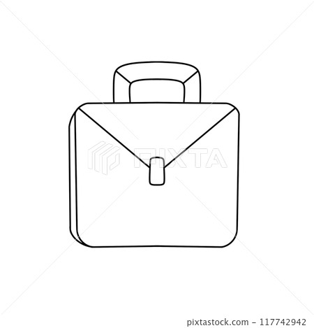 A white bag with a black handle A white bag with a black handle 117742942