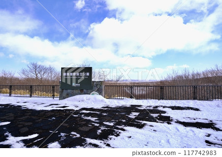 釧路濕原的冬季景色 117742983