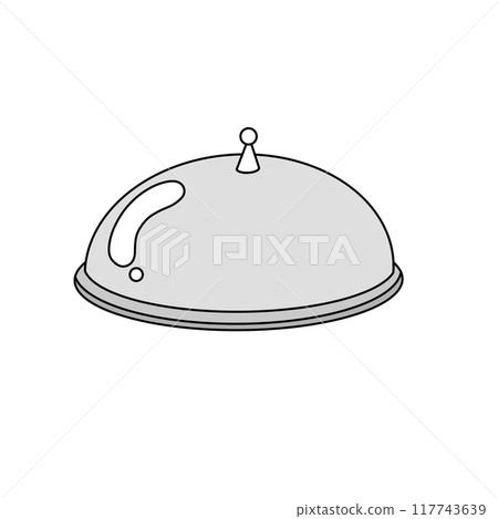 A silver tray with a lid on it 117743639
