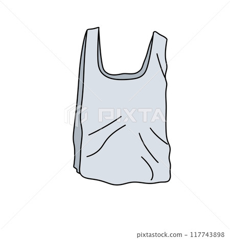 A white bag with a blue handle A white bag with a blue handle 117743898