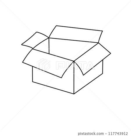 A box is open and white A box is open and white 117743912