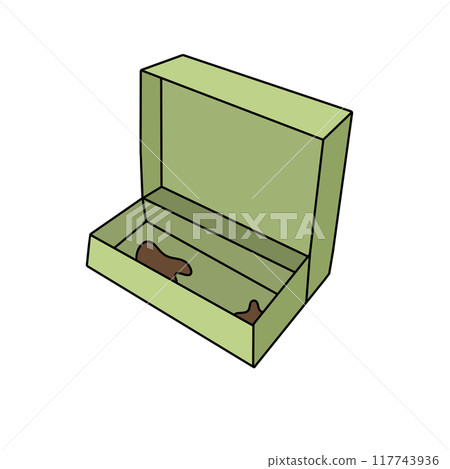 A box with a brown object inside-插圖素材 [117743936] - PIXTA圖庫