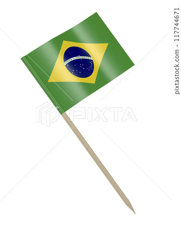 Toothpick with Brazilian flag Toothpick with Brazilian flag 117744671