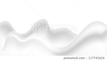 Abstract grey white liquid smooth waves elegant background 117745828