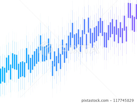 Abstract blue violet growing financial graph chart background 117745829
