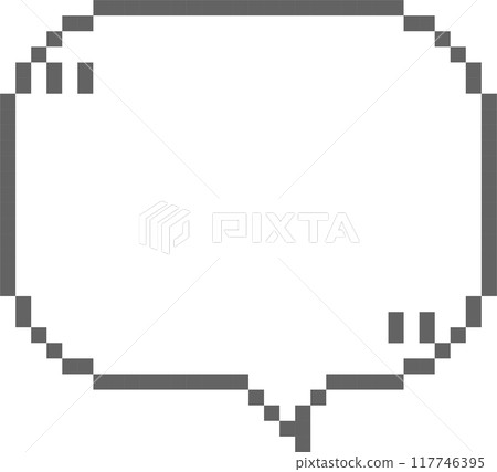 8bit retro game pixel speech bubble balloon with quotation marks, icon sticker memo keyword planner text box banner, flat png transparent element design 117746395