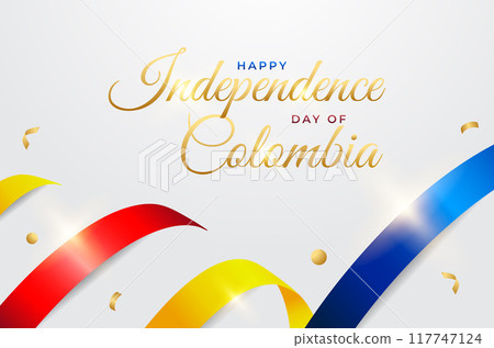 Colombia Independence day design illustration collection 117747124