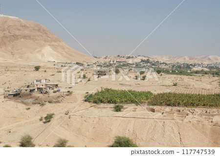 Archaeological excavations of Herod's third palace in Wadi Qelta west of Jericho, Jordan Valley, West Bank, Palestine, Israel Archaeological excavations of Herod's third palace in Wadi Qelta west of Jericho, Jordan Valley, West Bank, Palestine, Israel 117747539
