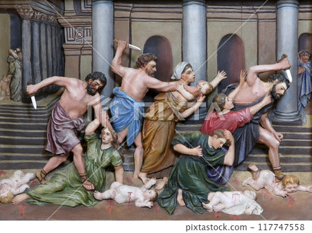 Massacre of the Innocents, altarpiece in church of Saint Matthew in Stitar, Croatia Massacre of the Innocents, altarpiece in church of Saint Matthew in Stitar, Croatia 117747558