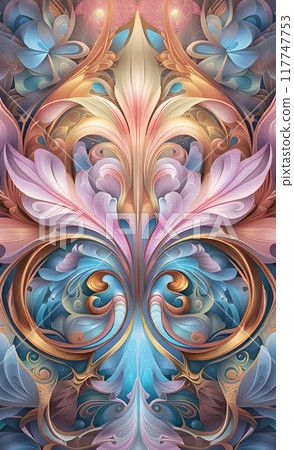 Midnight Garden: A Vivid Floral Display 117747753