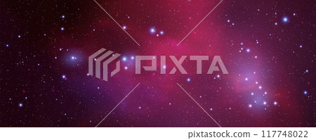 Space vector background with realistic nebula and shining stars. Magic colorful galaxy with stardust Space vector background with realistic nebula and shining stars. Magic colorful galaxy with stardust 117748022
