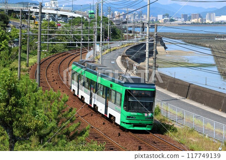 [Hiroshima Electric Railway] 3950 series ~Green Liner~ and the Seto Inland Sea (Miyajima Line: Jigozen ~ Ashinahigashi) 117749139