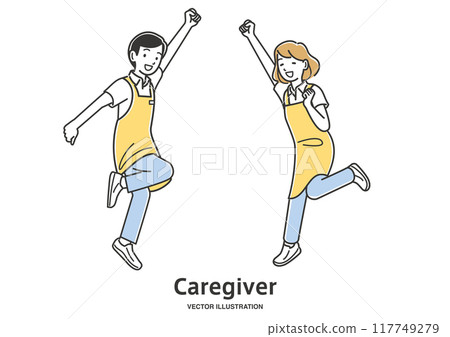 性別構成照顧者的男人和女人 117749279