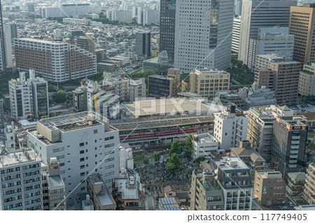 [景觀] 京急川崎站週邊的城市景觀[川崎市政府本館展望大廳天空甲板] 117749405