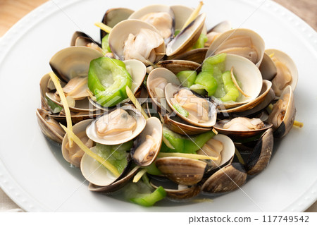 loofah clam oyster Loofah gourd Clam へちま ハマグリ ヘチマ 117749542