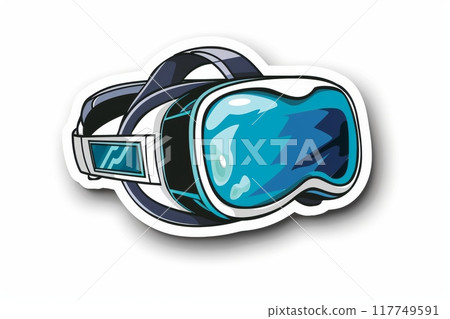 Colorful virtual reality goggles with sleek design Colorful virtual reality goggles with sleek design 117749591