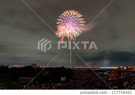 [東京]江戶川（市川）花火大會，從江戶川區拍攝 117750482