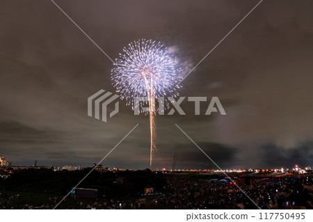 [東京]江戶川（市川）花火大會，從江戶川區拍攝 117750495