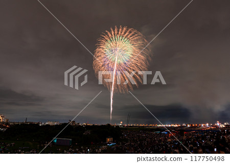[東京]江戶川（市川）花火大會，從江戶川區拍攝 117750498