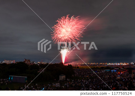[東京]江戶川（市川）花火大會，從江戶川區拍攝 117750524