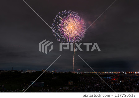 [東京]江戶川（市川）花火大會，從江戶川區拍攝 117750532