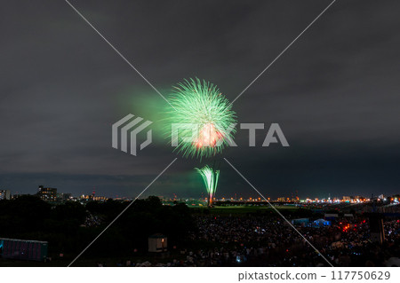 [東京]江戶川（市川）花火大會，從江戶川區拍攝 117750629