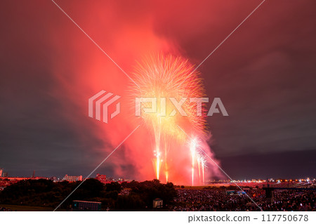 Edogawa (Ichikawa) Fireworks Festival, photographed from Edogawa Ward, Tokyo 117750678