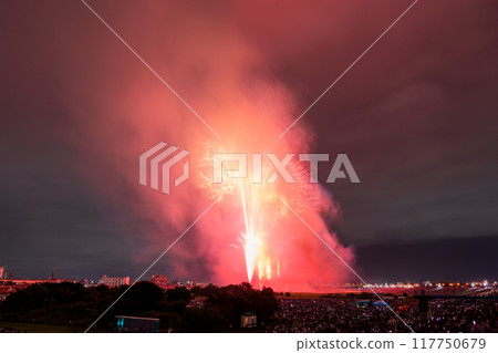 [東京]江戶川（市川）花火大會，從江戶川區拍攝 117750679