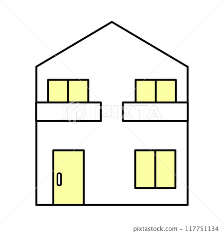 簡單的房子線條描插圖 117751134