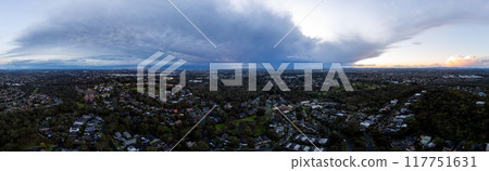 Storms over Macleod in Melbourne Australia 117751631