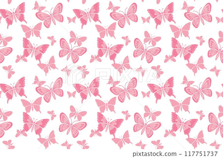 Seamless watercolor butterfly pattern Seamless watercolor butterfly pattern 117751737
